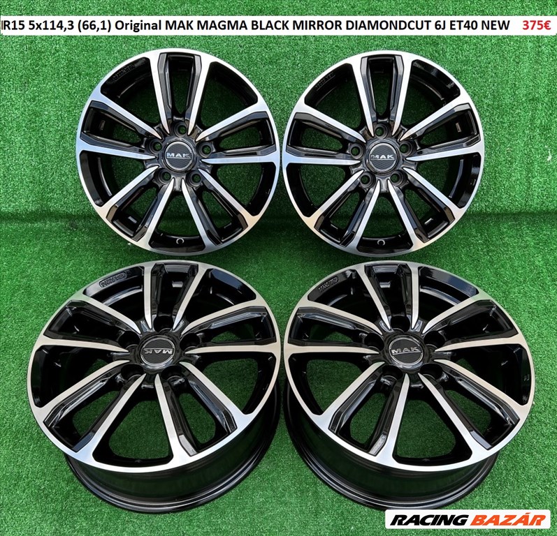 R15 5x114 3 66 1 Original MAK MAGMA BLACK MIRROR DIAMONDCUT 6J ET40