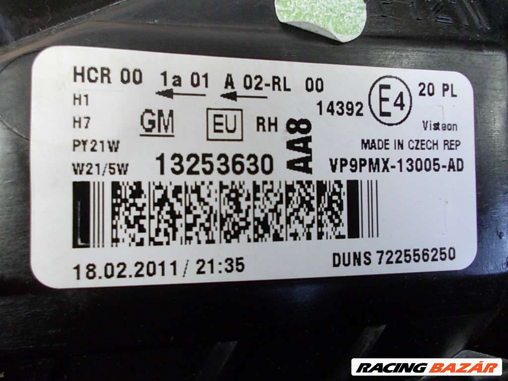 OPEL MERIVA jobb első fényszóró 2009-2013 6. kép