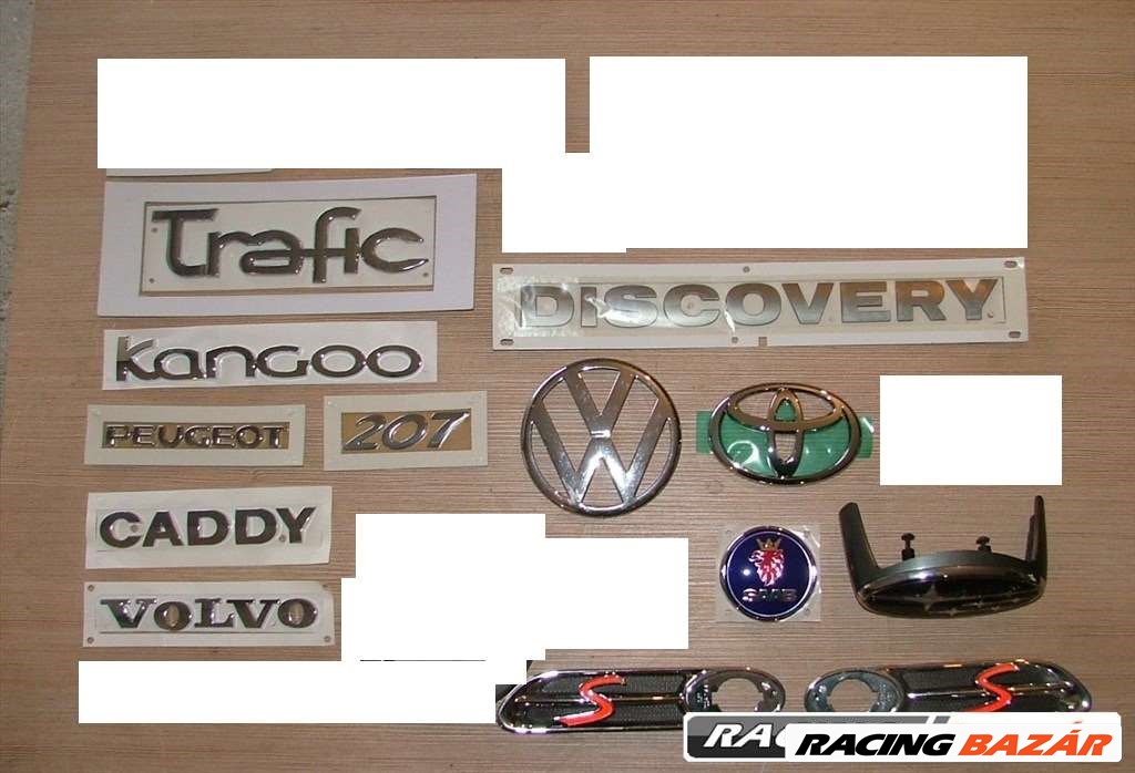 Autó emblémák VW,Land Rover,Volvo,Subaru,Toyota,Peugeot,Renault. 2. kép
