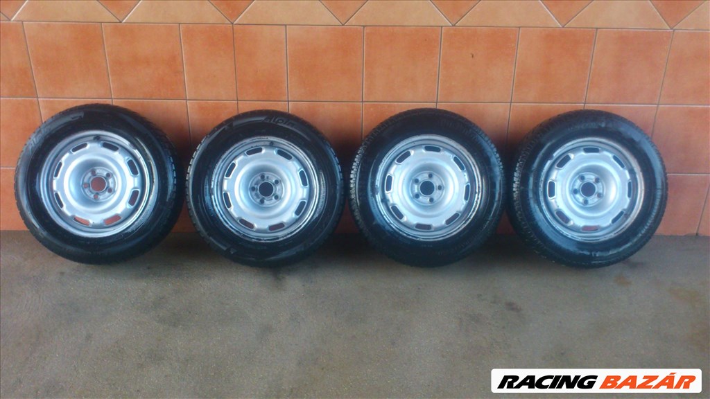 VW 15" ACÉLFELNI 5x100 TÉLI 195/65 GUMIVAL OLCSÓN!!!!! 1. kép