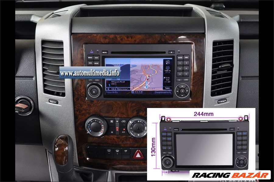 Mercedes A B W169 W245 Vito Viano Sprinter Crafter 7" GPS TV DVD Bluetooth Internet WiFi 3G (355 2. kép