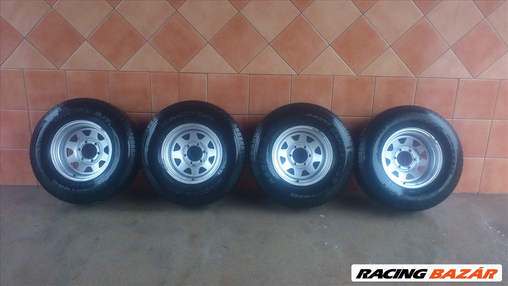 TEREPJÁRÓ 15" LEMEZKERÉK 6X139,7 NÉGY ÉVSZAKOS 265/70R15 GUMIVAL !!! 1. kép