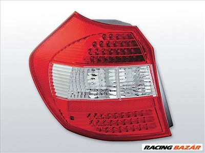 BMW E87 04-08.07 Piros Fehér LED -es hátsó lámpa