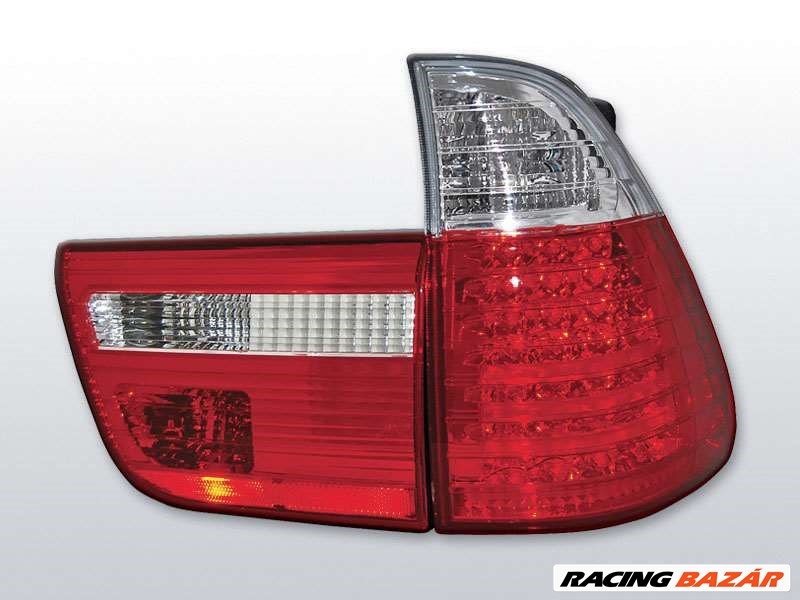 BMW X5 E53 09.99-06 Piros Fehér LED -es hátsó lámpa 1. kép