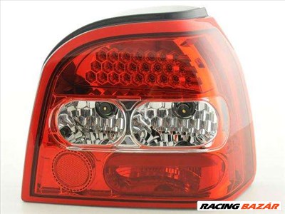 LED hátsólámpa alkalmas Volkswagen-hez Golf 3 (Typ 1HXO) évjárat 92-97, átlátszó/piros