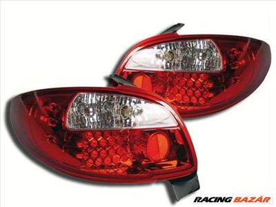 LED hátsólámpa alkalmas Peugeothoz 206 3/5 Dr. kivéve cabrio évjárat 98-05, piros