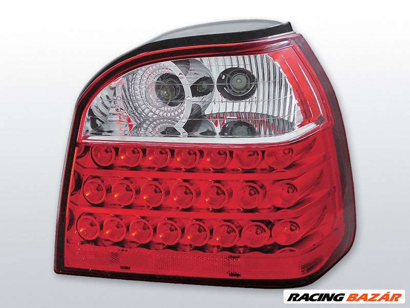 Volkswagen GOLF 3 09.91-08.97 Piros Fehér LED -es hátsó lámpa 1. kép