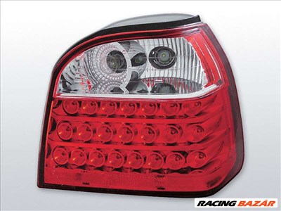 Volkswagen GOLF 3 09.91-08.97 Piros Fehér LED -es hátsó lámpa