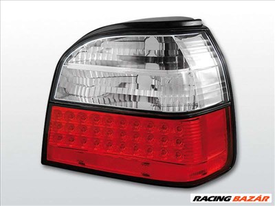 Volkswagen GOLF 3 09.91-08.97 Piros Fehér LED -es hátsó lámpa