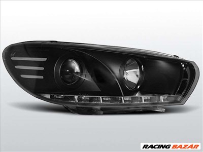 Volkswagen SCIROCCO 08- DAYLIGHT Fekete első lámpa