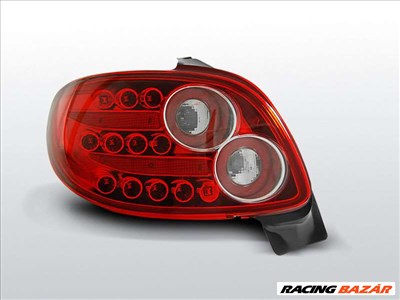 PEUGEOT 206 10.98- Piros Fehér LED -es hátsó lámpa