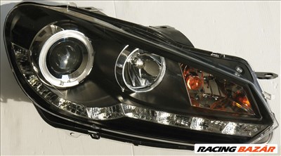 fényszóró nappali menetfény kivitelben- Volkswagen Golf VI 10/08- fekete