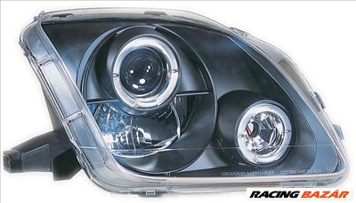 fényszóró Honda Prelude 97- fekete + halogéngyûrû