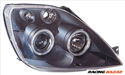fényszóró Ford Fiesta VI 4/02- fekete + halogéngyûrû