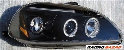 fényszóró Honda Civic 96-99 fekete + halogéngyûrû
