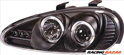 fényszóró Mazda MX-3 fekete + halogéngyûrû