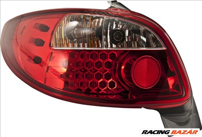 hátsó lámpa Peugeot 206 3/5 ajtós LED piros áttetsző