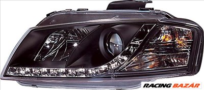 fényszóró nappali menetfény kivitelben- Audi A3 8P 03-08 fekete