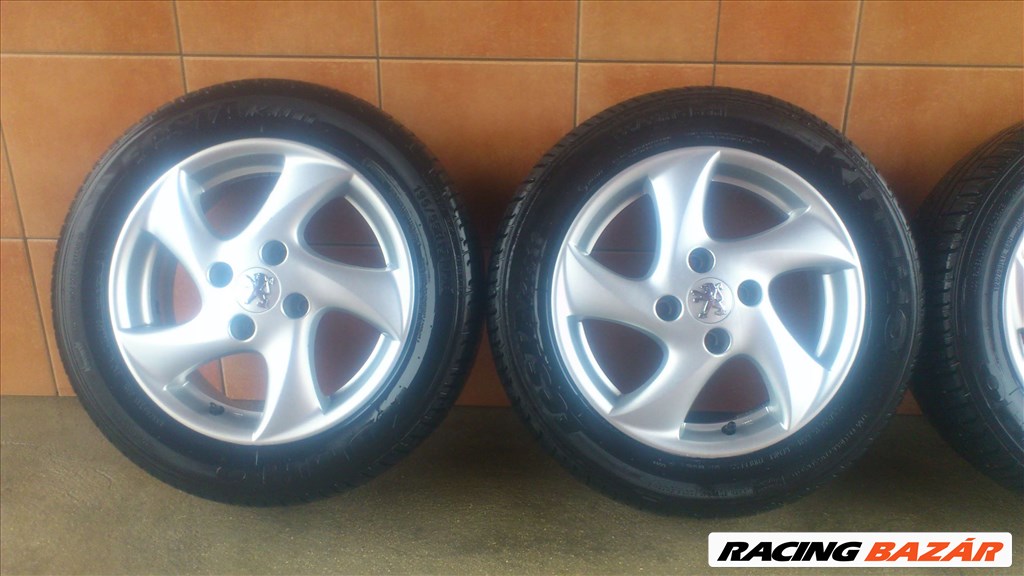 PEUGEOT 15" ALUFELNI 4X108 NYÁRI 195/55R15 GUMIKKAL OLCSÓN!!!!!! 2. kép