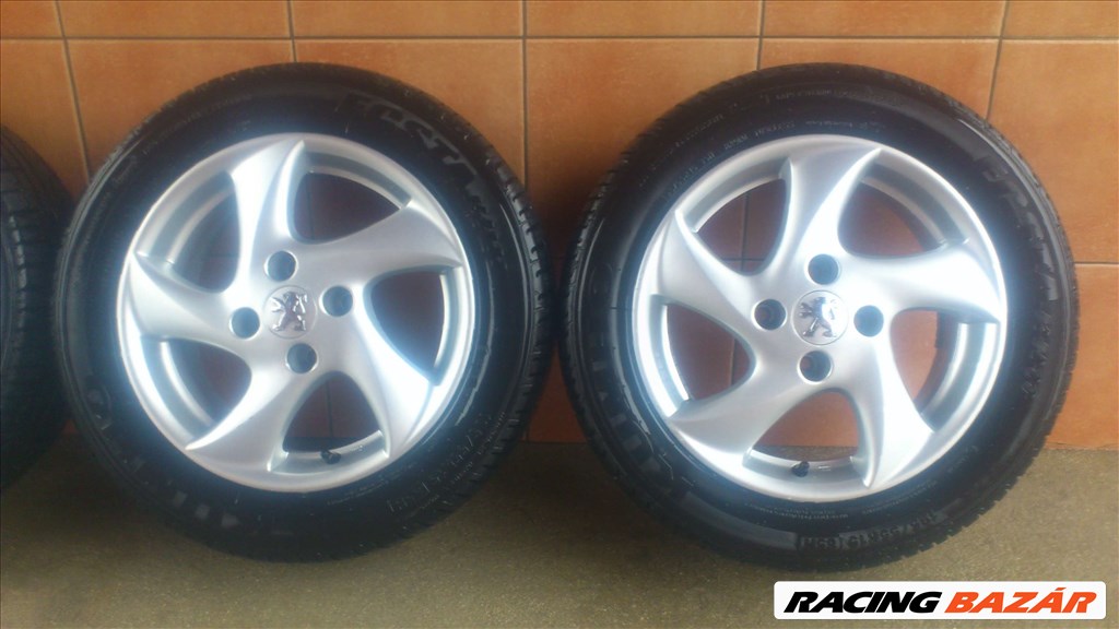 PEUGEOT 15" ALUFELNI 4X108 NYÁRI 195/55R15 GUMIKKAL OLCSÓN!!!!!! 3. kép