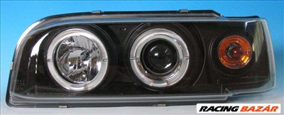 fényszóró Volvo 850 92-97 fekete + halogéngyûrû