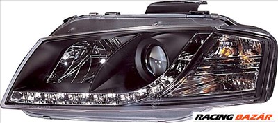 fényszóró + nappali menetfény kivitel Audi A3 8P 03-08 fekete