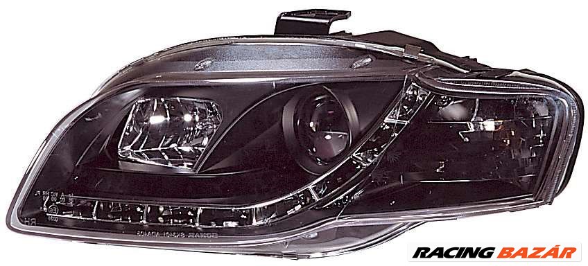 fényszóró + nappali menetfény kivitel Audi A4 B7 05-08 fekete 1. kép