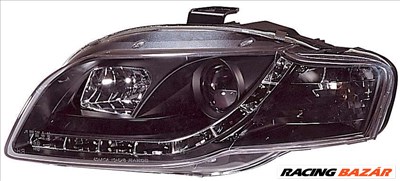 fényszóró + nappali menetfény kivitel Audi A4 B7 05-08 fekete