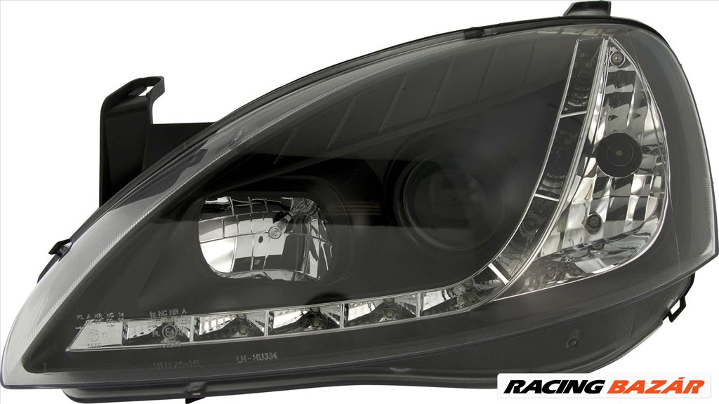 fényszóró nappali menetfény kivitelben- Opel Corsa C 01-04 fekete 1. kép