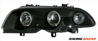 fényszóró BMW 3 E46 4 ajtós<br> 9/98-9/01 fekete + halogéngyûrû/irányjelző