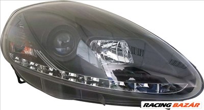 fényszóró nappali menetfény kivitelben- Fiat Grande Punto 11/05-08 fekete