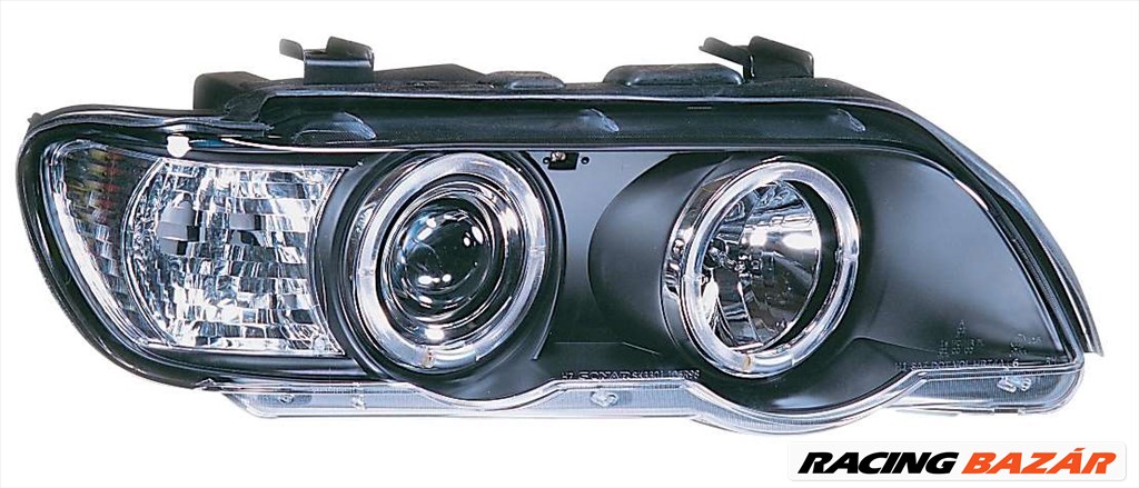 fényszóró BMW X5 5/00-11/03 fekete + halogéngyûrû 1. kép