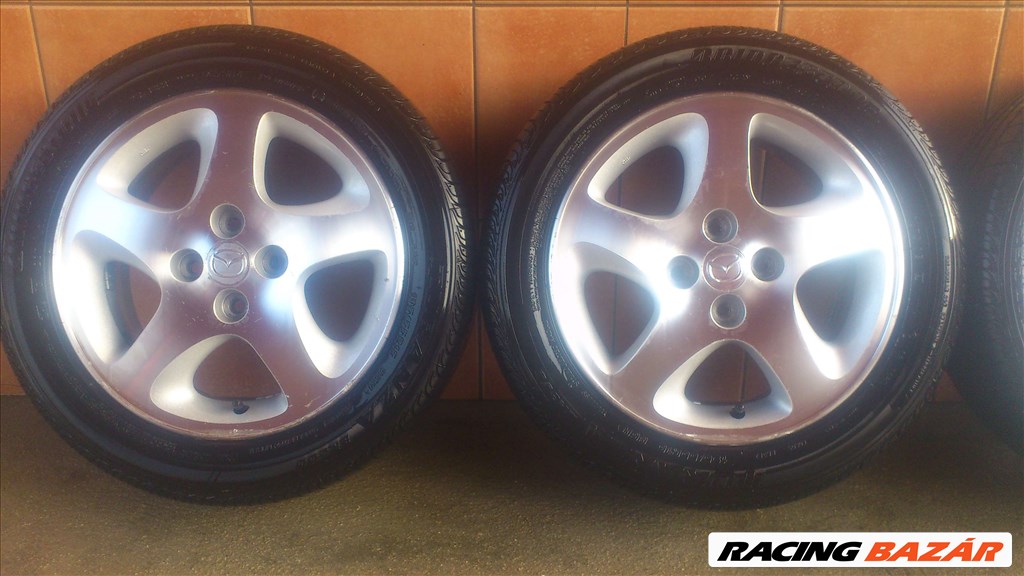 MAZDA 15" ALUFELNI 4x100 NYÁRI 195/55R15 GUMIKKAL OLCSÓN!!! 2. kép