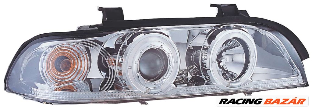 fényszóró BMW 5 E39 96-03 króm + halogéngyûrû 1. kép