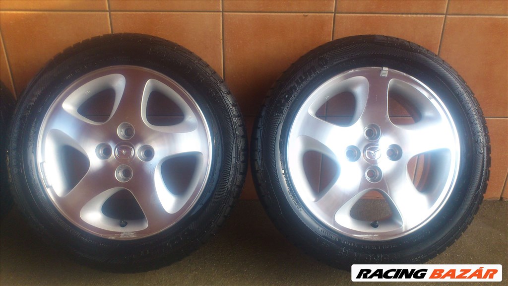  GYÁRI MAZDA 15" ALUFELNI 4x100 NYÁRI 195/55R15 GUMIKKAL OLCSÓN!!! 3. kép