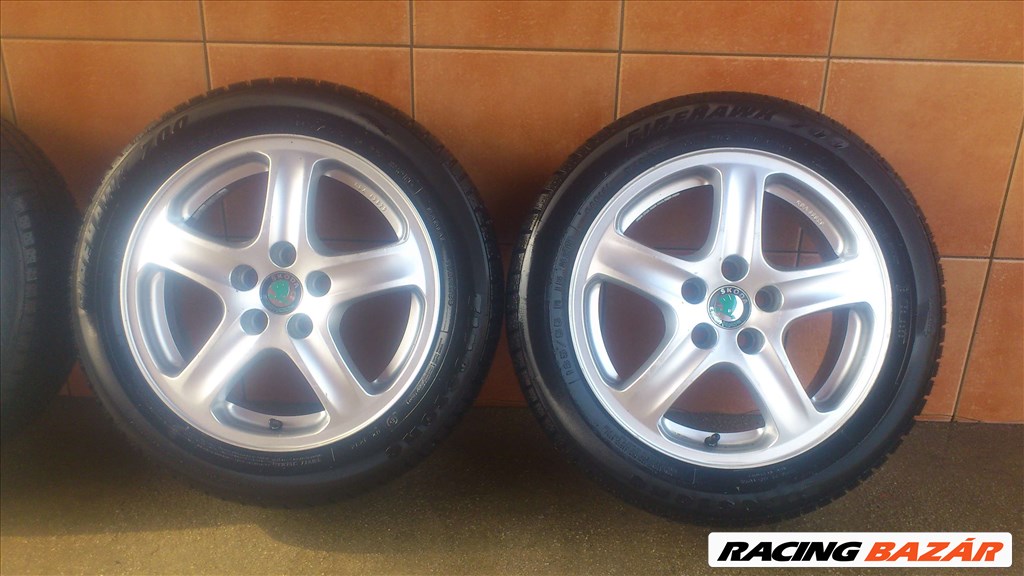 SKODA 15" ALUFELNI 5x100 NYÁRI 185/55R15 GUMIVAL OLCSÓN!!!! 3. kép