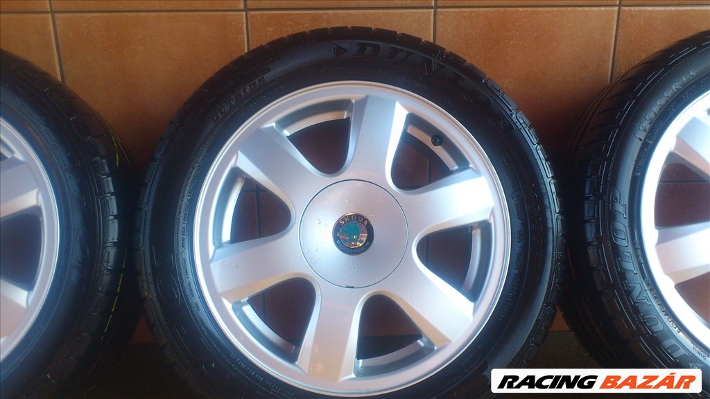 SKODA 15" ALUFELNI 5x100 NYÁRI 195/55R15 GUMIVAL OLCSÓN!!!!! 4. kép