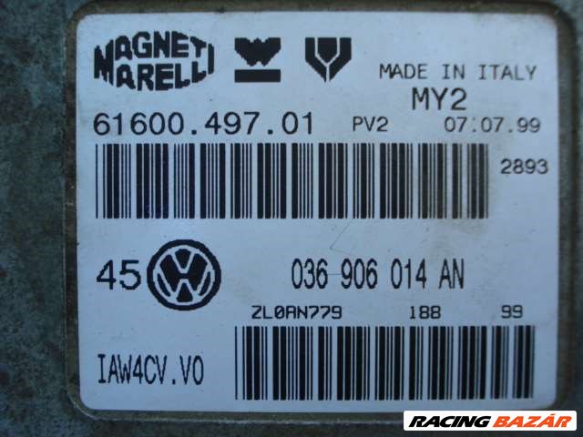 VW GOLF 4,BORA 1.4 16V MOTORELEKTRONIKA MAGNETI MARELLI 036 906 014 AN 2. kép