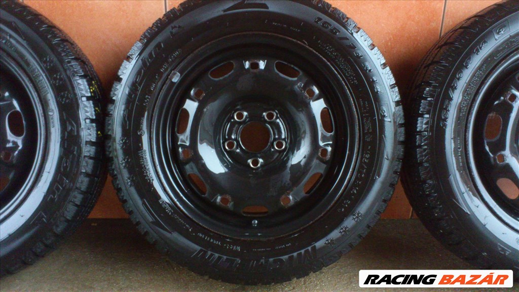 WV POLO  14" LEMEZFELNI 5x100 TÉLI 165/70R14 GUMIKKAL OLCSÓN!!!! 4. kép