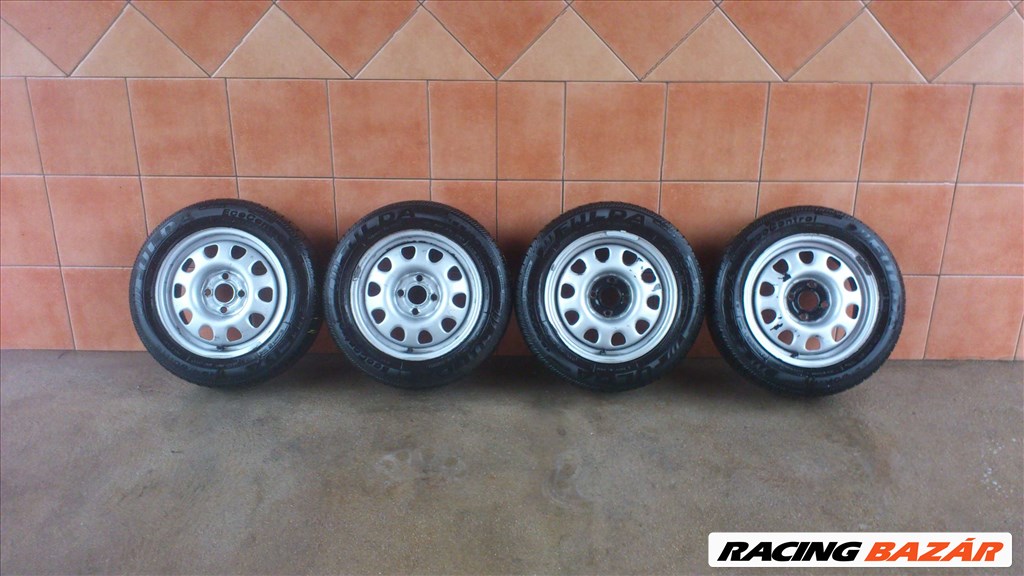 VW 14" LEMEZFELNI 4x100 NYÁRI 185/60R14 GUMIVAL OLCSÓN!! 1. kép