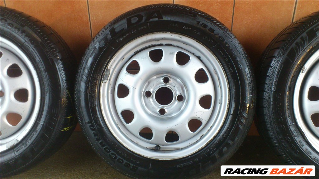 VW 14" LEMEZFELNI 4x100 NYÁRI 185/60R14 GUMIVAL OLCSÓN!! 4. kép