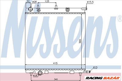 NISSENS 61284 Motorvízhűtő - CITROEN, PEUGEOT