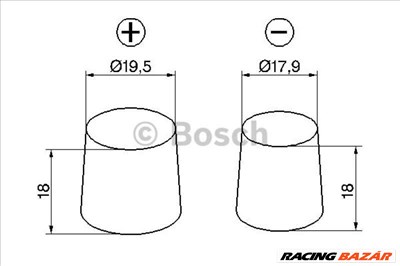 BOSCH 0092S40250 Akkumulátor - CHEVROLET, VOLKSWAGEN, MAZDA, SAAB, LEXUS, MITSUBISHI, TOYOTA