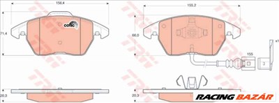 TRW GDB1550 Fékbetét - VOLKSWAGEN, SKODA, AUDI, SEAT