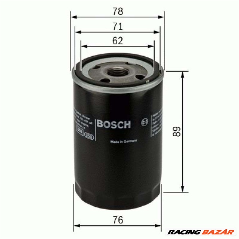 BOSCH 0451104026 Olajszűrő - ROVER, AUSTIN, LAND ROVER, FSO, MG 1. kép