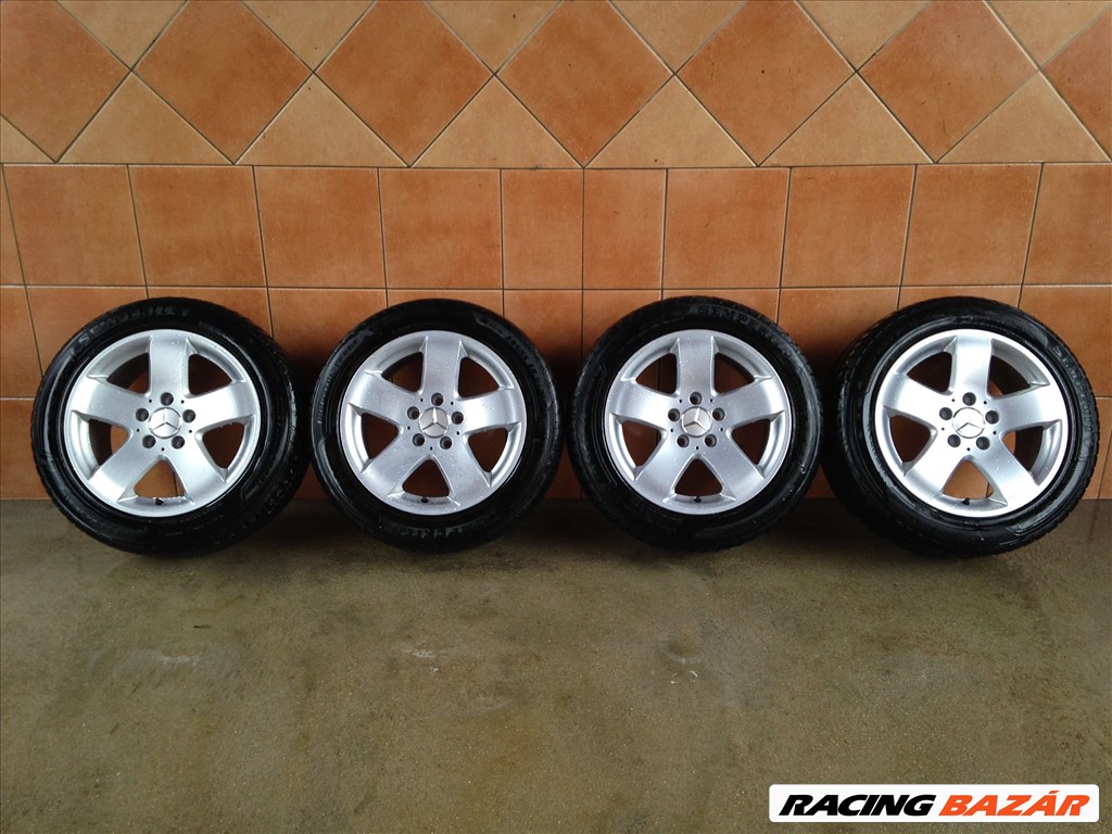 MERCEDES 16" ALUFELNI 5x112 NYÁRI 205/55R16 GUMIKKAL OLCSÓN!!! 1. kép