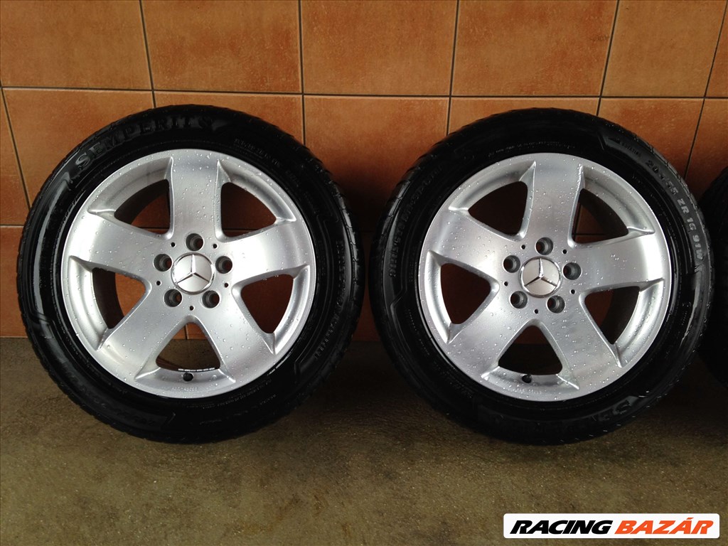 MERCEDES 16" ALUFELNI 5x112 NYÁRI 205/55R16 GUMIKKAL OLCSÓN!!! 2. kép