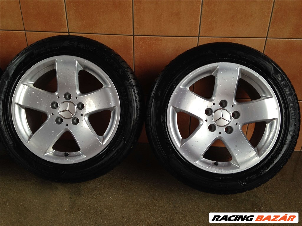 MERCEDES 16" ALUFELNI 5x112 NYÁRI 205/55R16 GUMIKKAL OLCSÓN!!! 3. kép