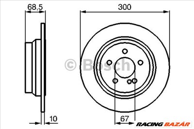 BOSCH 0986479041 Féktárcsa - MERCEDES-BENZ