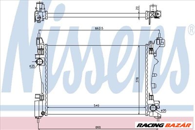NISSENS 61917 Motorvízhűtő - FIAT